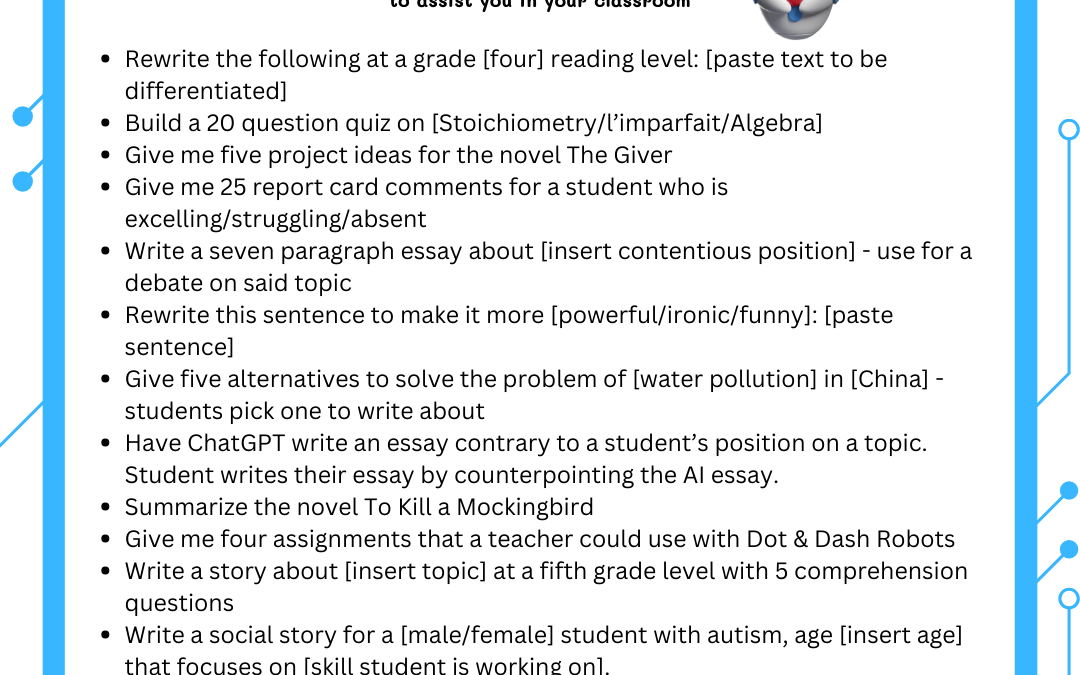 Chat GPT #QuickWins for Teachers