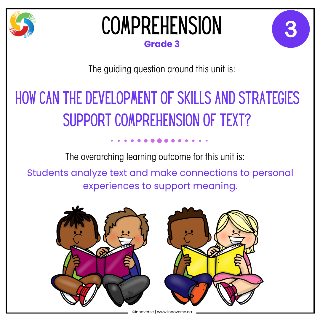 Grade 3 ELAL Alberta new curriculum reading comprehension