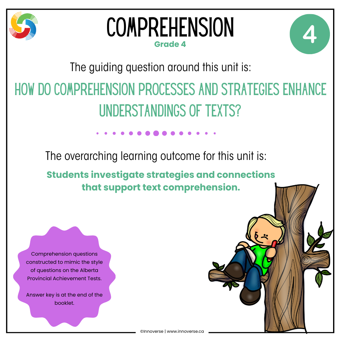 Grade 4 New ELAL curriculum reading comprehension