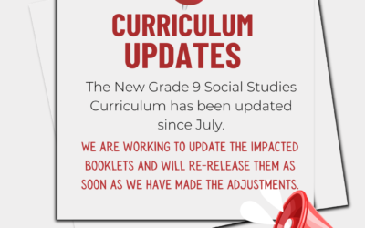 Grade 9 Time and Place Has Been Updated by Alberta Education